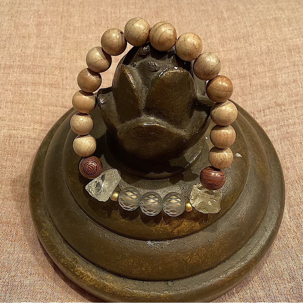 Handmade stretch bracelet by VV, sold as a single bracelet.